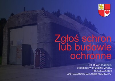 Zgłoś schron lub budowle ochronne