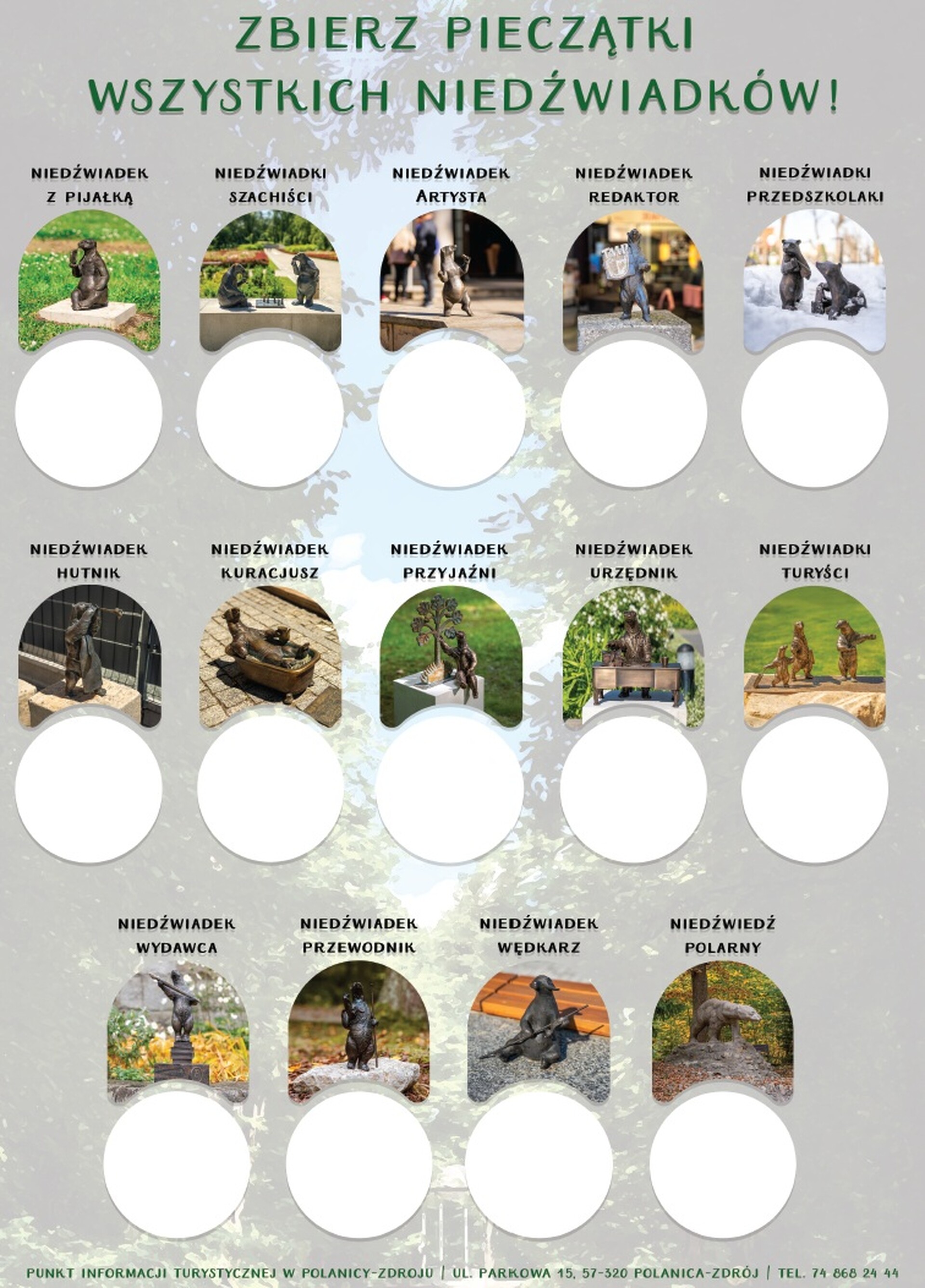 Zbierz pieczątki wszystkich niedźwiadk&oacute;w